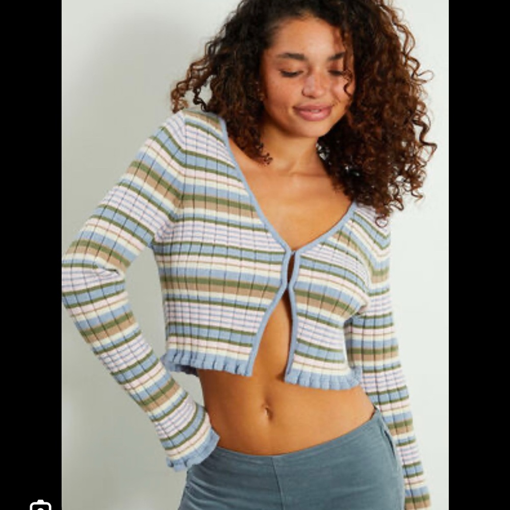 LA Hearts Striped Cardigan